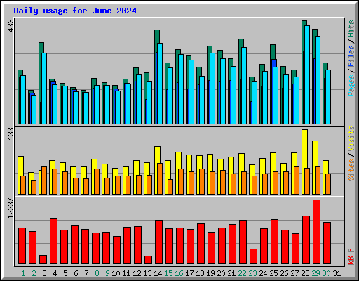Daily usage for June 2024
