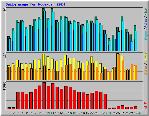 Daily usage for November 2024
