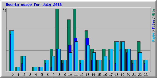 Hourly usage for July 2013