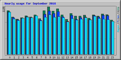 Hourly usage for September 2016