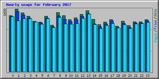 Hourly usage for February 2017