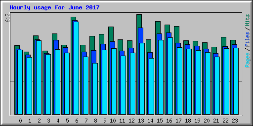 Hourly usage for June 2017