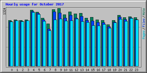 Hourly usage for October 2017