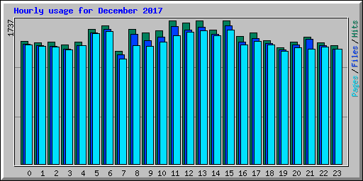 Hourly usage for December 2017