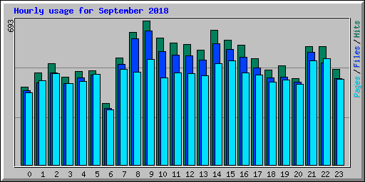 Hourly usage for September 2018