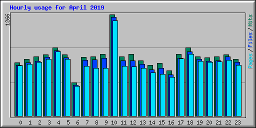 Hourly usage for April 2019