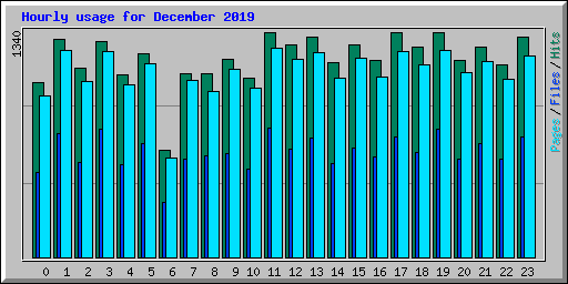 Hourly usage for December 2019