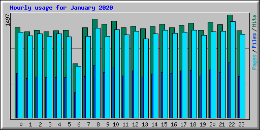 Hourly usage for January 2020