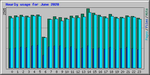 Hourly usage for June 2020