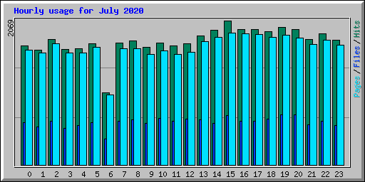 Hourly usage for July 2020