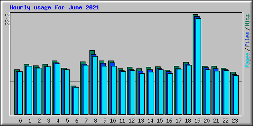 Hourly usage for June 2021
