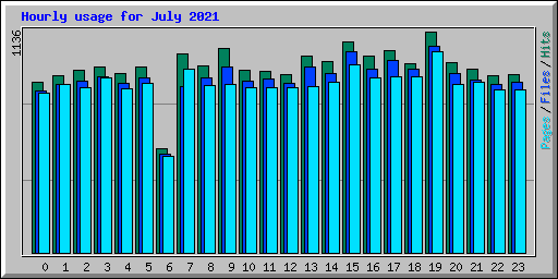 Hourly usage for July 2021
