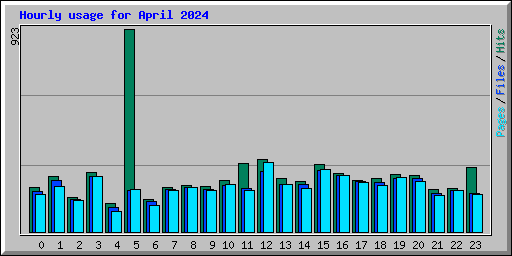 Hourly usage for April 2024