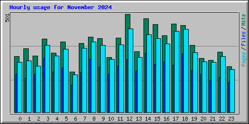 Hourly usage for November 2024
