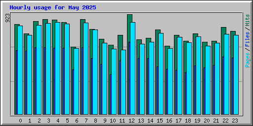 Hourly usage for May 2025